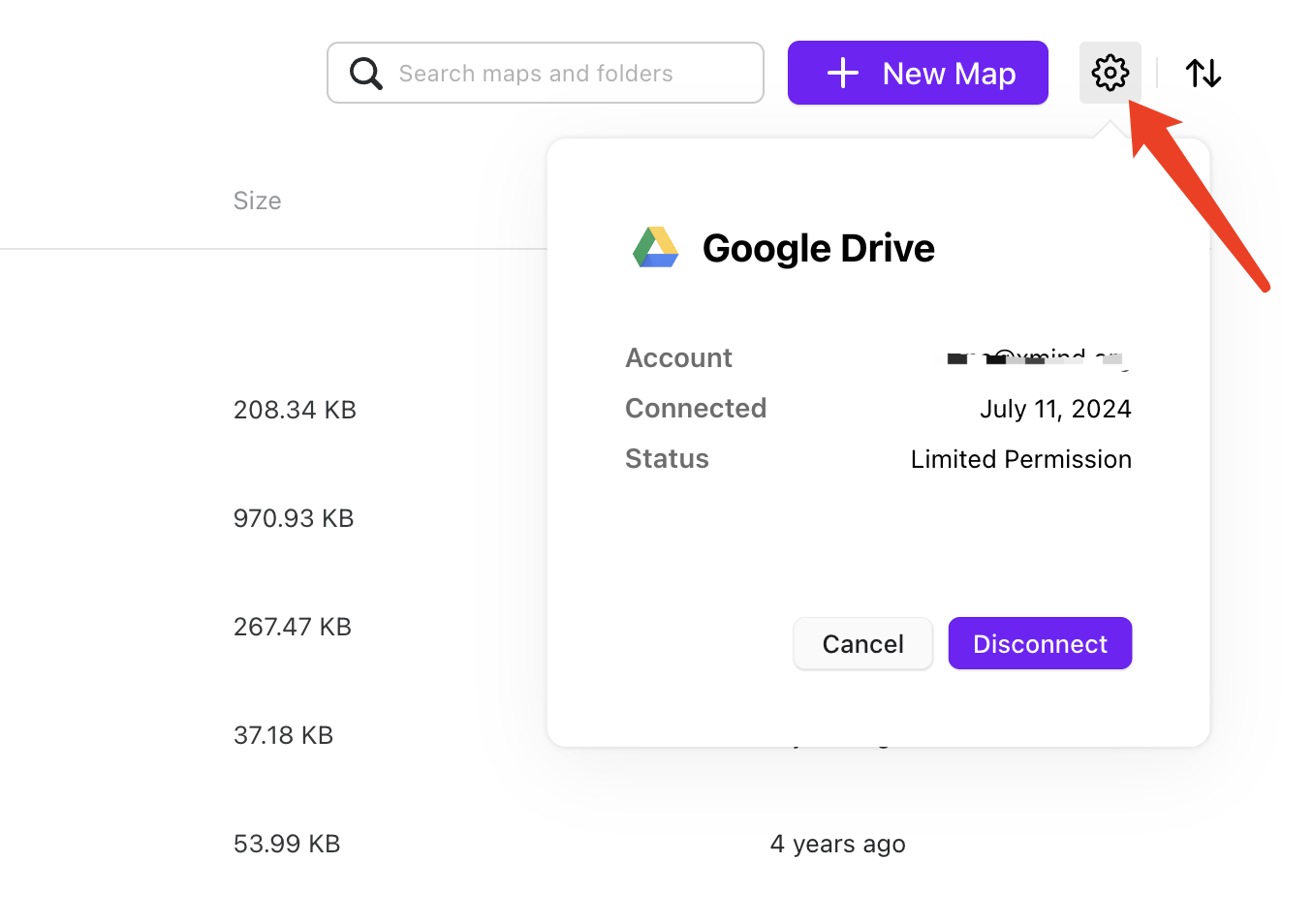 Einstellungen für die Google Drive-Trennung