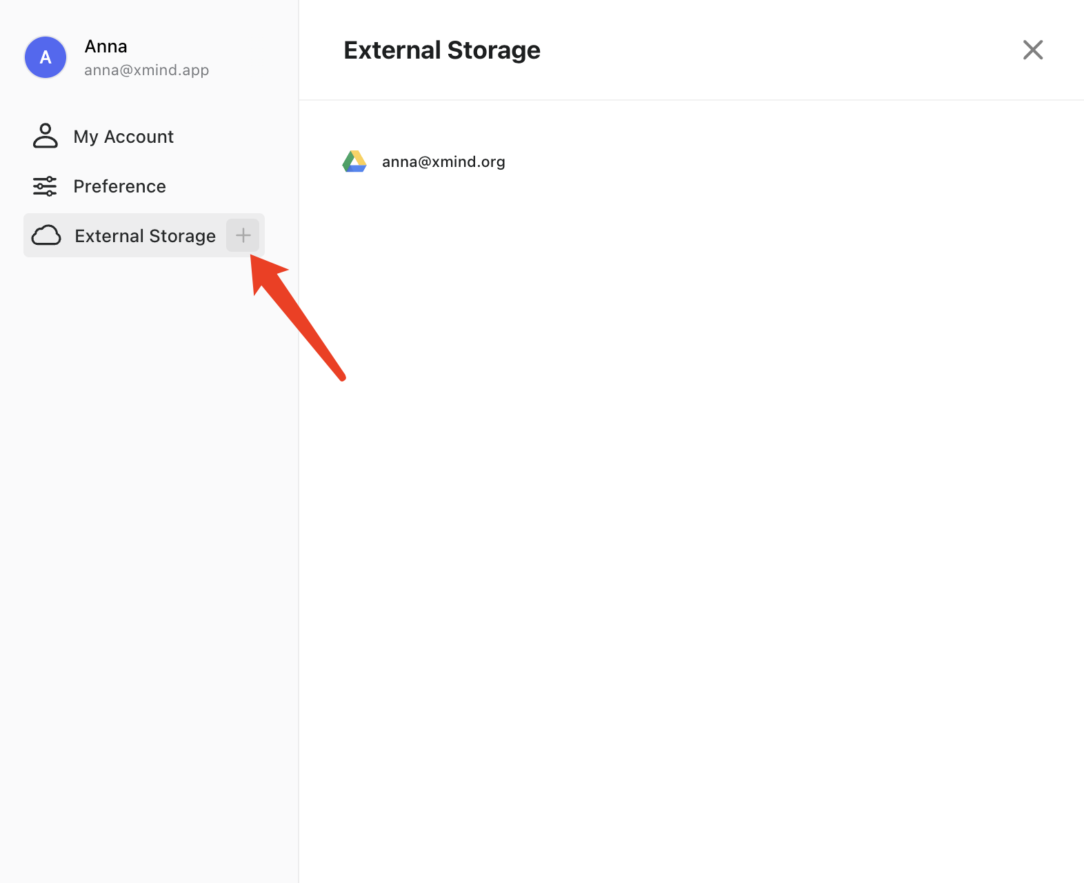 Optionen zur Integration externer Speicher in Xmind AI