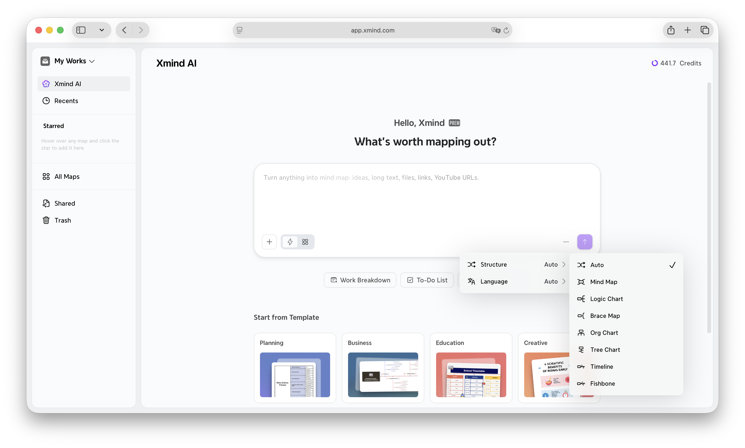AI tool for generating mind maps