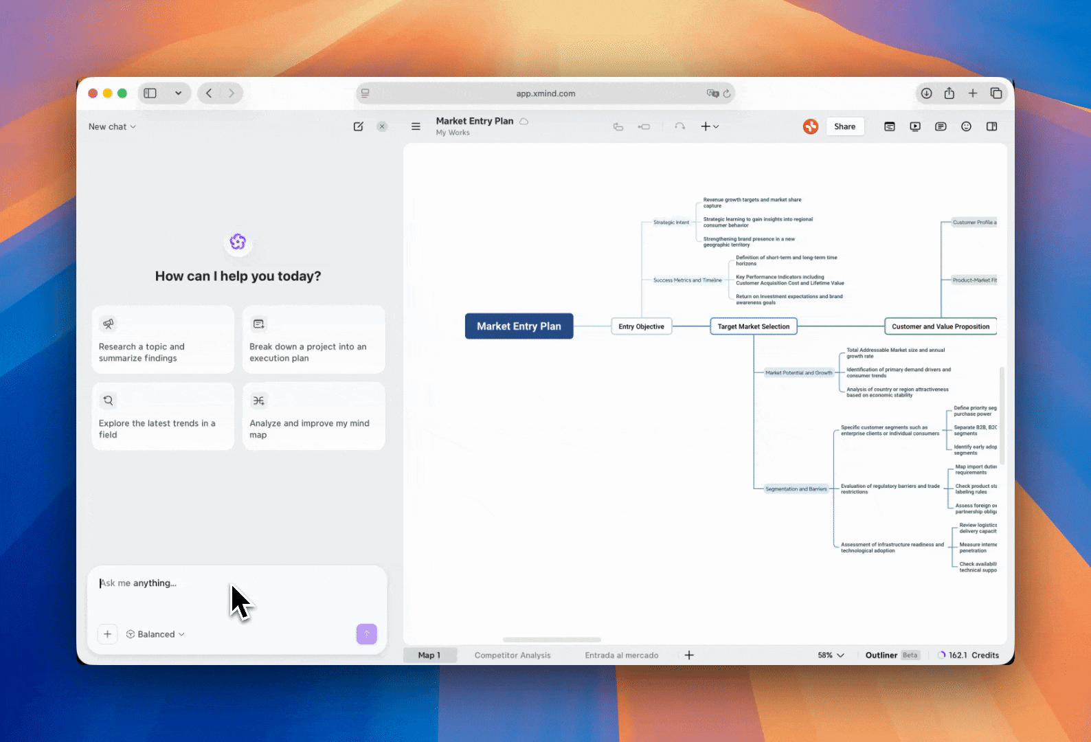 Xmind AIは、現在のマインドマップを、構造化された見出しとセクションを持つNotion対応ドキュメントに変換します。