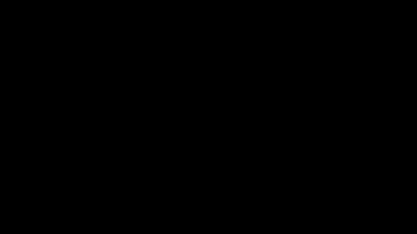 A stylized black silhouette of a cat standing on its hind legs with a curved tail.