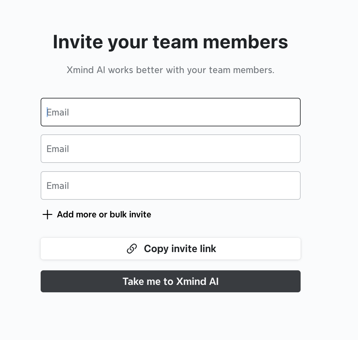 Teammitglieder zu Xmind AI einladen