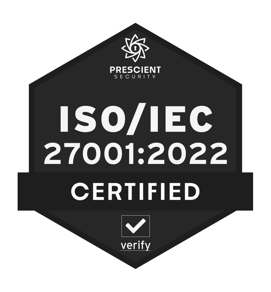 ISO/IEC 27001 certified
